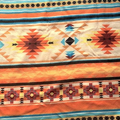 Southwest Desert Anti-Pill Premium No-Sew Throw Fleece Fabric Kit (50x60)