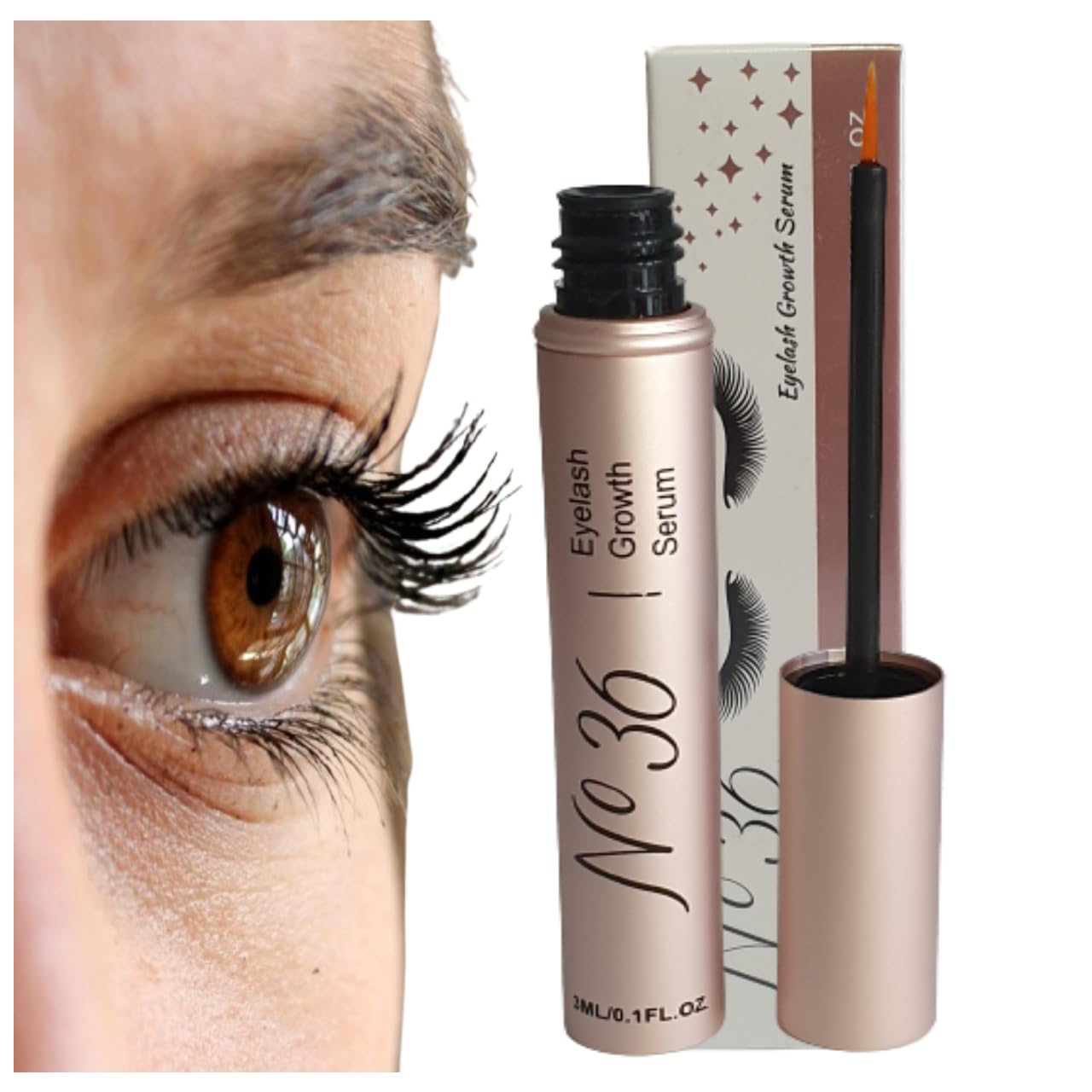 Eyelash Serum for Rapid Growth, Enhancing Serum with Vitamins