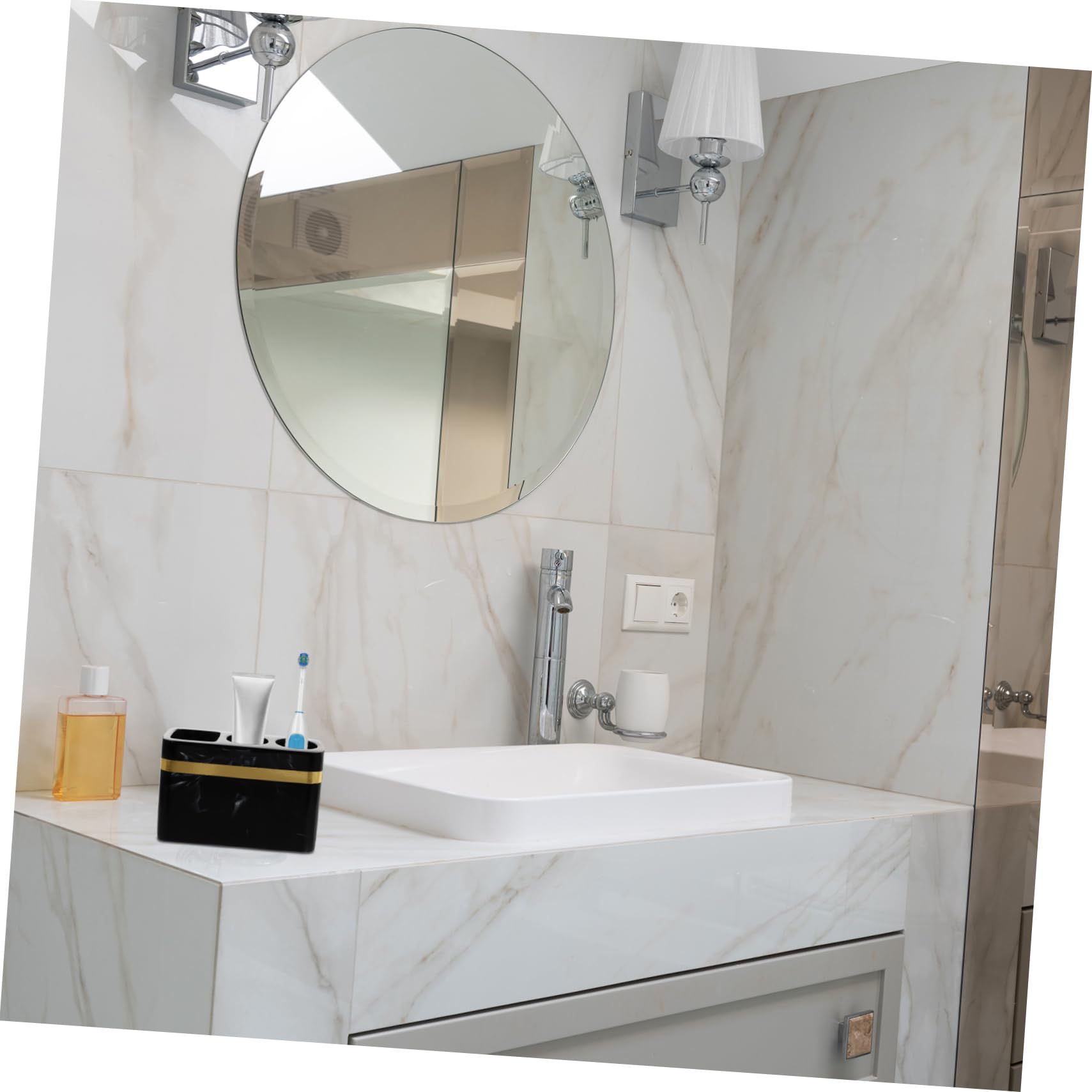Zerodeko 1Pezzi Rastrelliera Per Spazzolini Da Denti e Dentifricio Portaoggetti Da Bagno Con Design Per Organizzazione Tua Lavabo
