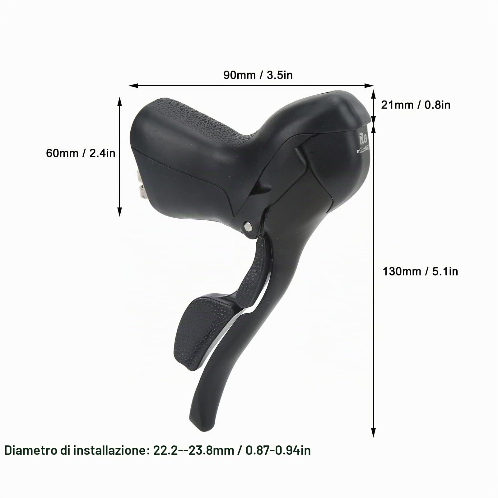 1 paio di leve del freno del cambio 2X8 velocità, leve di comando doppie del freno della bici da strada 2X8 velocità, set di leve del cambi per mountain bike bicicletta pieghevole