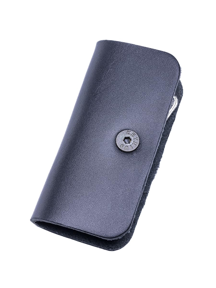 Key Organizer aus Leder viele Farben - Schlüssel Organizer für 5-6 Schlüssel - einhändig nutzbar - Schlüsselbund Organizer für Herren & Damen