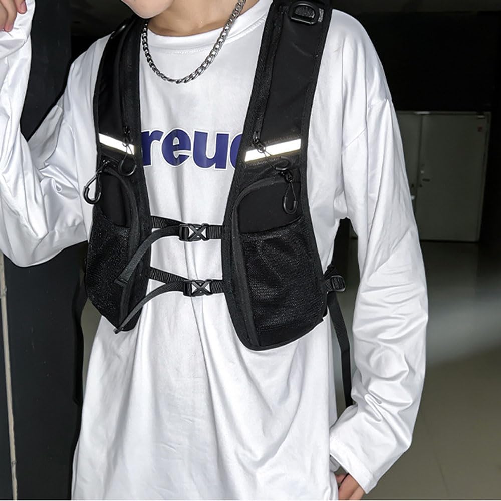 Oaygat Running Vest Running Hydration Vest Reflective Running Backpack Running Phone Holder Vest Hydration Vest Running Phone Vest with Pockets Running Vest Phone Holder Running Bag for Men and Women - Image 2