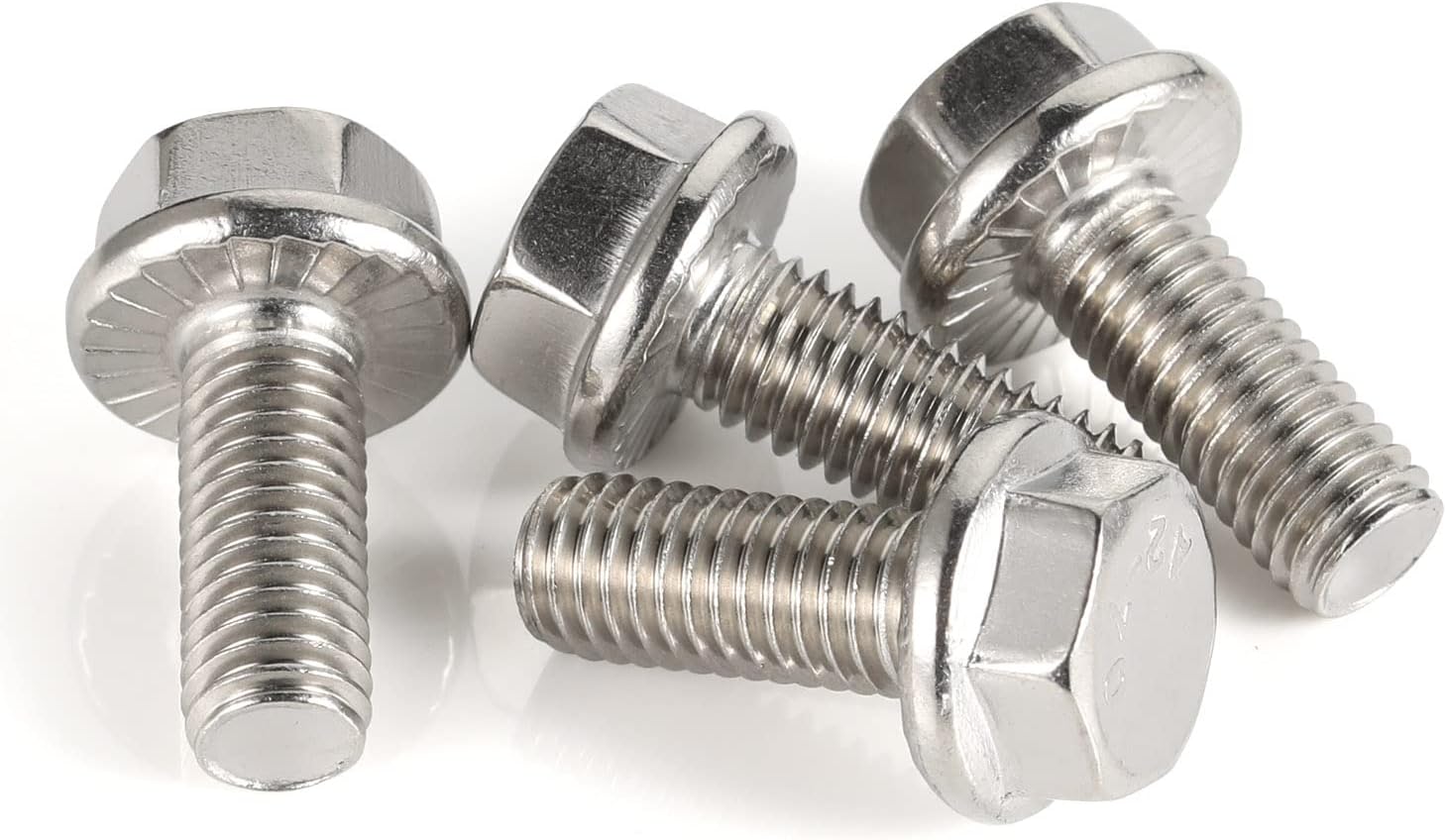 25 PCS M8 x 20mm Flanged Hex Head Bolts Flange Hexagon Screws, Stainless Steel A2, DIN 6921