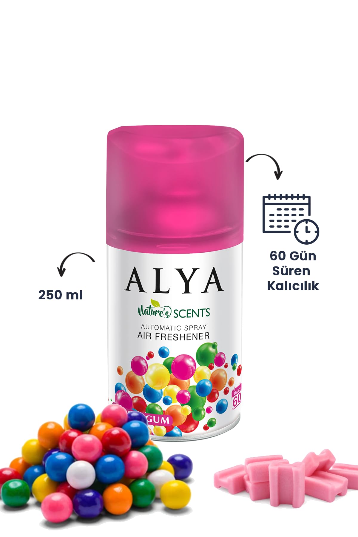 ALYA Nature's Scents Bubble Gum Oda Kokusu Yedek Makine Spreyi 250 ml