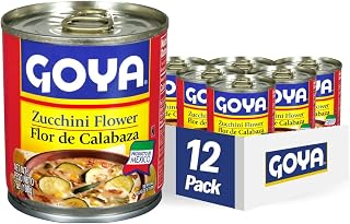 Goya Zucchini Flower Flor de Calabaza, 7oz Cans (Pack of 12) - Authentic Mexican Ingredient for Quesadillas, Empanadas & Sauces