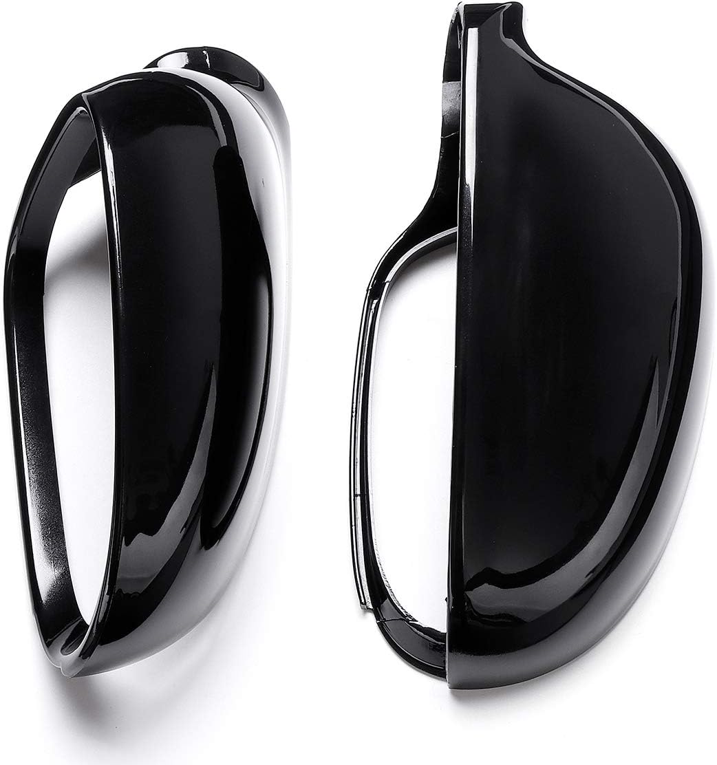 Viviance Front Wing Side Car Mirror Cover Housing Black Cap compatible with V-W Golf 5 MK5 GTI 5 6 Plus Variant EOS Jetta 5 Passat B6 B5.5 Sharan Rabbit Sko-da Superb B5 Se-at Alhambra