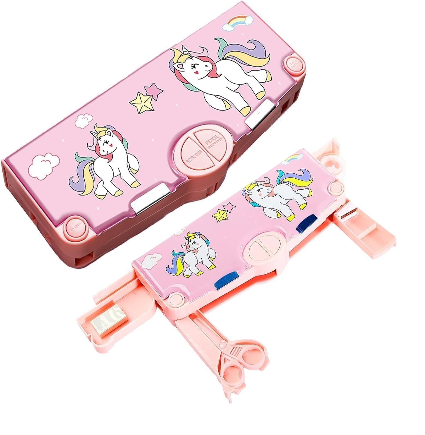 Taufa Villa Unicorn Theme Magnetic Pencil Box for Kids, Space Pencil Box for Boys & Girls, Stationery Box, Buttons Operated Pencil Box for Kids (with Accessories) (B0CG4LFZ5R) Amazon Price History, Amazon Price Tracker