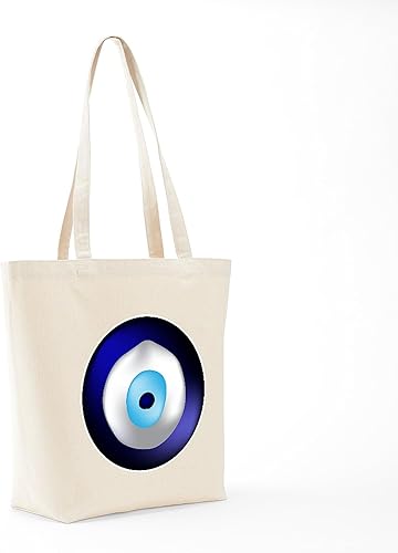 Miniatura 7 de CafePress Bolsa de asas de lona natural para protección contra el mal de ojo, bolsa de compras reutilizable