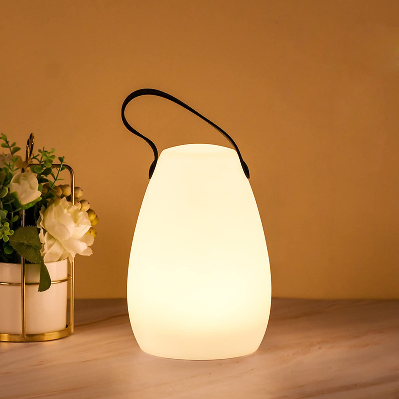 LAI HO Luce Notturna Portatile A LED per Bambini, Luce Dimmerabile con Telecomando con Cambio Colore RGB, Lampada da Comodino Ricaricabile USB per Camera da Letto, Soggiorno, Campeggio,Round