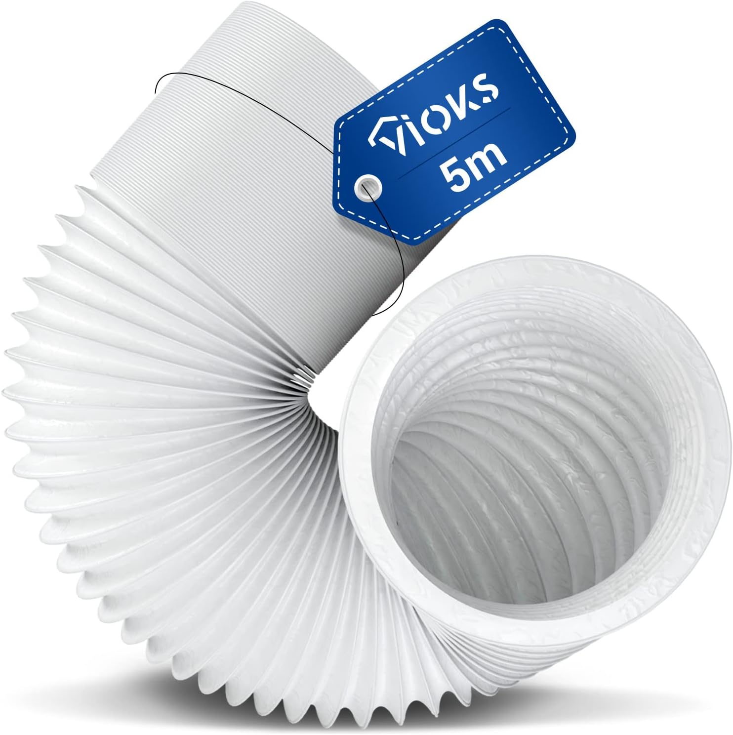 Flacher Abluftschlauch Adapter 130mm/150mm - Für Klimaanlagen Fenster