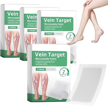VeinTarget Microdarts Patch - Improves the Appearanceof Leg, 2026 New Varicose Veins Treatment for Legs, Leg Renew Varicose Veins Patch, VeinTarget Patches for Legs Care - All Skin Types 6PACK-24PCS