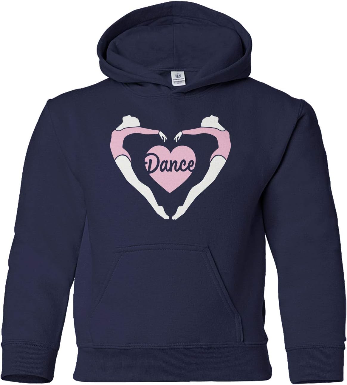 Threadrock Big Girls' Dance Heart Love Youth Hoodie Sweatshirt