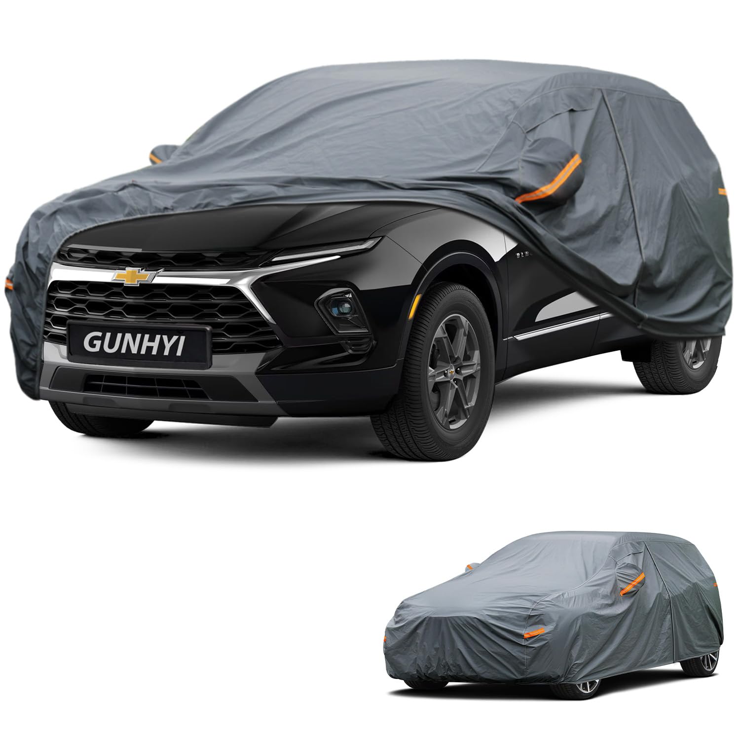 GUNHYI Premium Car Cover Custom Fit Chevrolet Blazer, 16 Layers Heavy Duty Car Cover Waterproof All Weather with Zipper Door for Sun Rain Snow Dust Uv Protection
