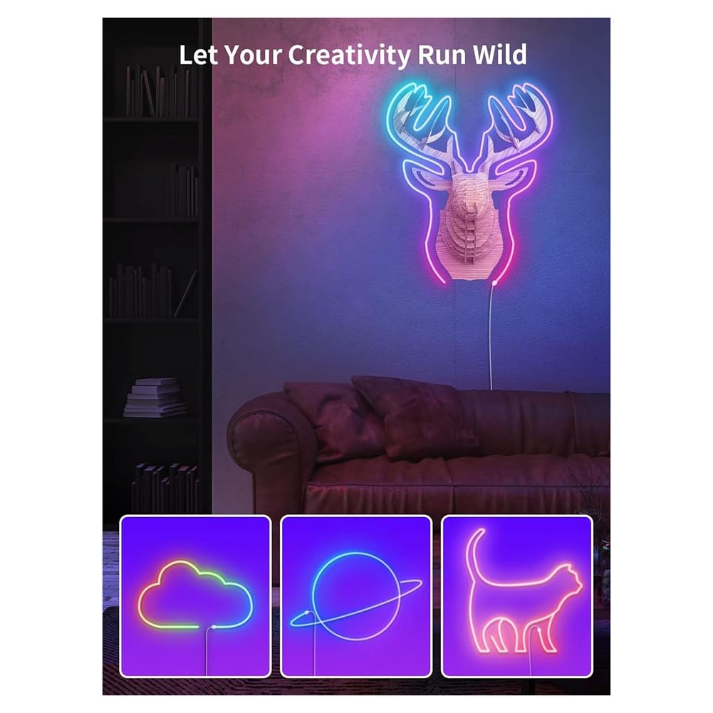 Erpmlyo Neon Rope Light Mounting Brackets, 100PCS Neon Lights Install Fixing Clips Accessories for 6x12mm LED Neon Flex Strip - Image 3