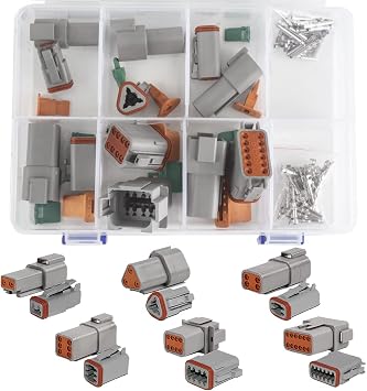 DT Electrical Wire Connector Kit 319PCS Waterproof in 2 3 4 6 8 12 Pin Connectors14-20AWG for Car,Truck, Motorcycle,Boats,Scooter