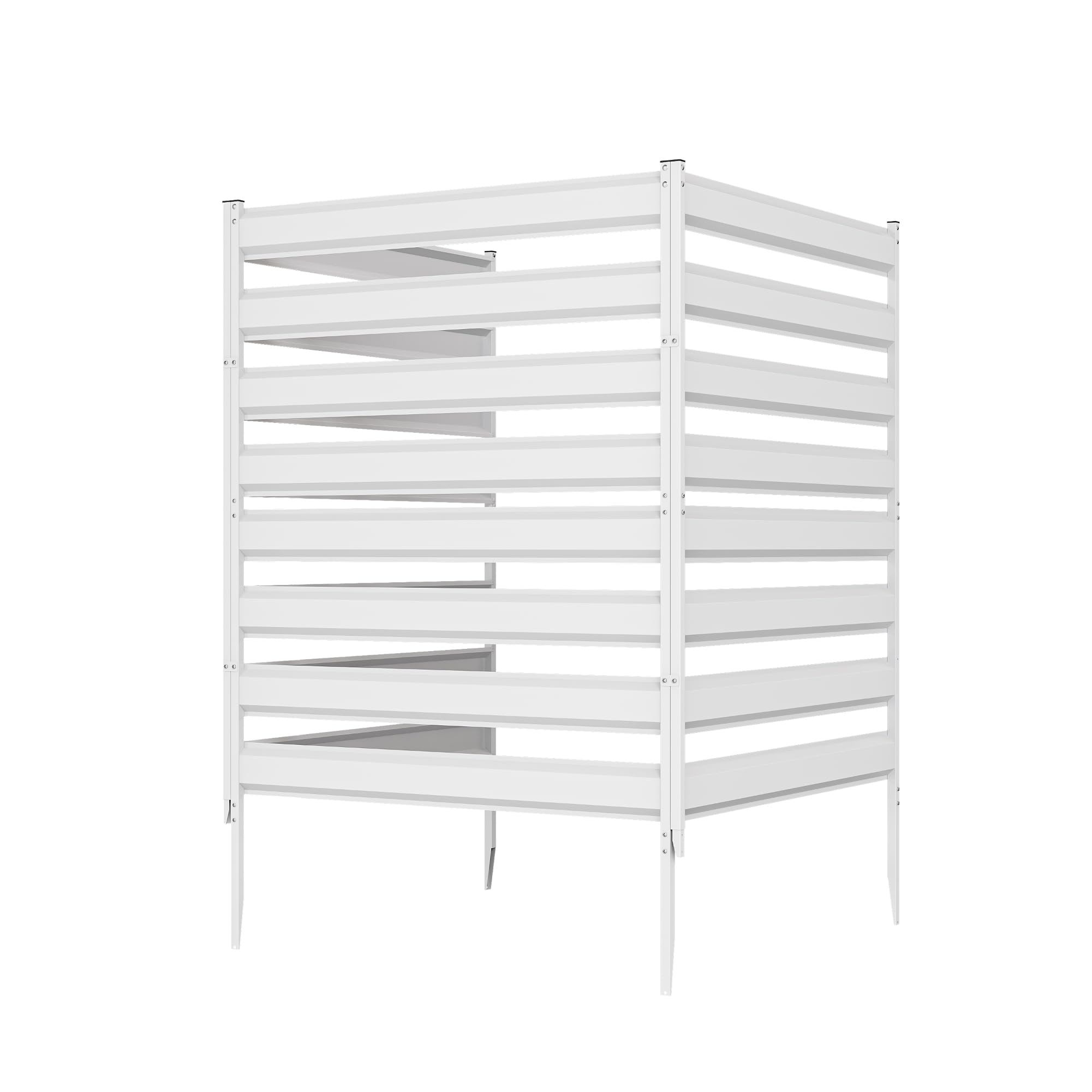 Washsemba White Metal Privacy Fence Panel