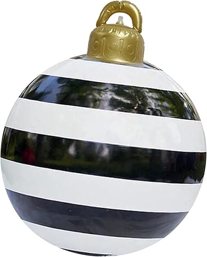 Miniatura 2 de Decoraciones de bolas inflables de Navidad adornos gigantes de Navidad de 24 pulgadas bolas de Navidad inflables extra grandes decoración de jardín