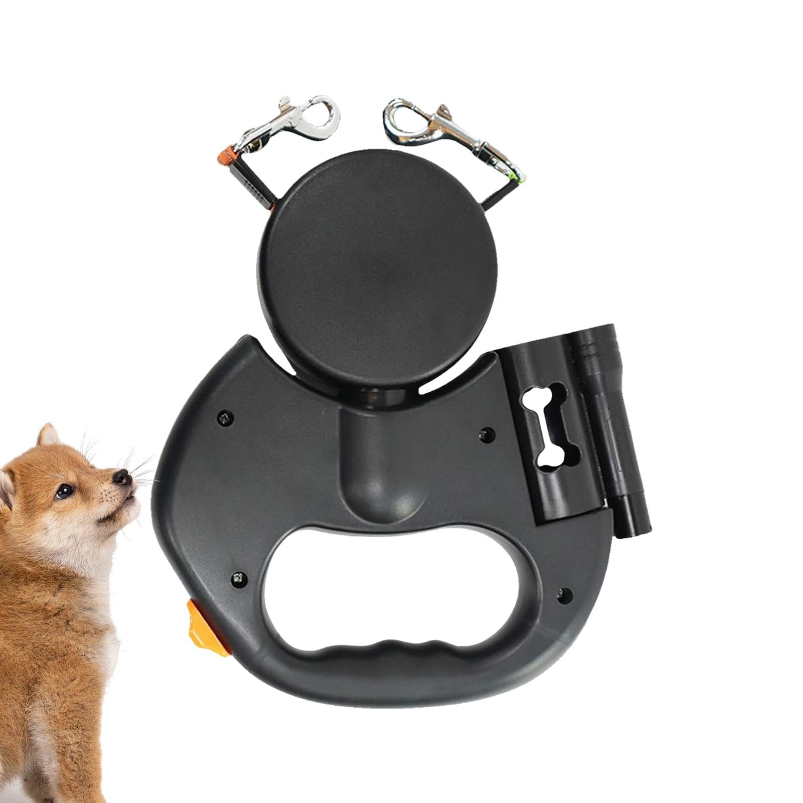 Corde rétractable pour animaux de compagnie avec système double pour simplifier vos sorties