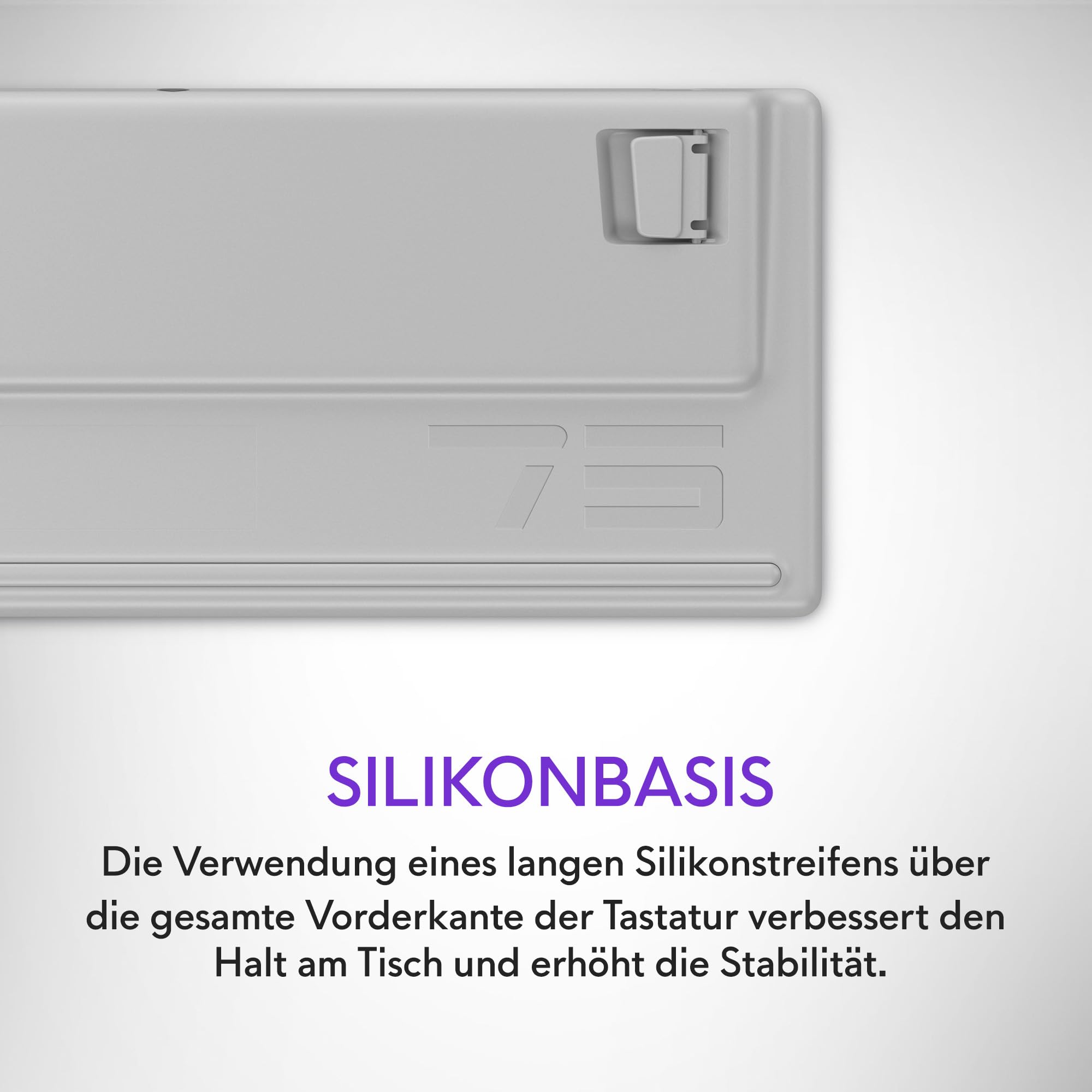 Alienware Pro Kabellos Gamingtastatur LL, 75% Formfaktor, AlienFX RGB | Lineare mechanische Switches, Hot‑Swap, 2,4 GHz Bluetooth / USB‑C, PBT‑Tastenkappen, 5 Profile, US QWERTY, Lunar Light