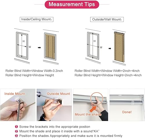 Miniatura 5 de Persianas de vinilo de 1 pulgada para ventanas con cable, persianas y persianas, mini persianas para ventanas, persianas horizontales, persianas de