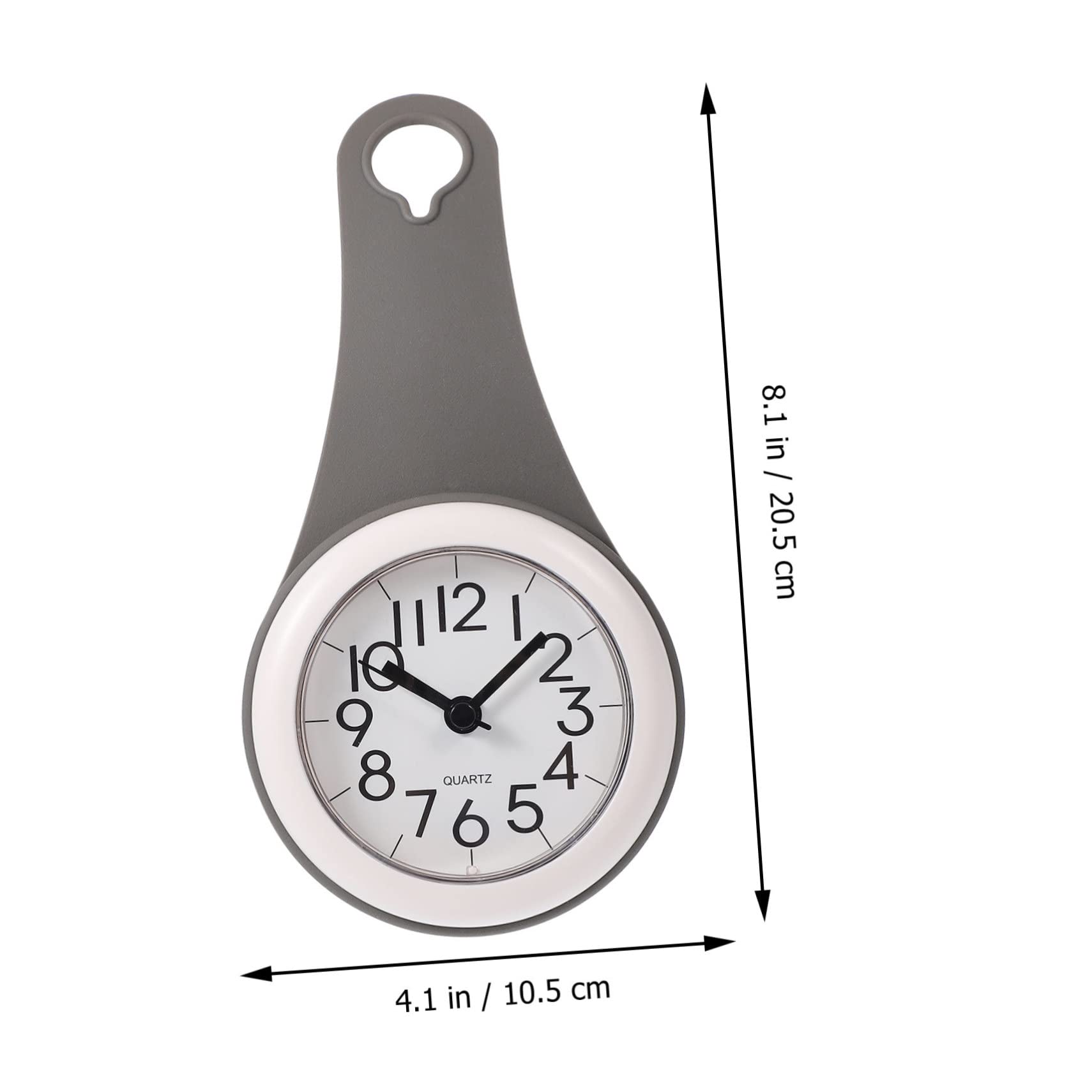 STOBAZA Modern Waterproof Wall Clock Anti-Fog Bathroom Shower Clock Suction Cup Hanging