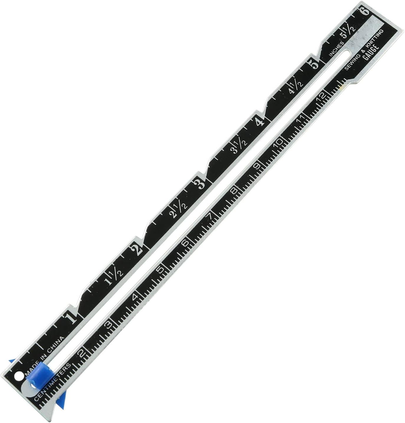 Tegg Aluminium Alloy Quilting Sliding Ruler Sewing Measuring Tool With Sliding Adjustable Marker for Knitting Crafting Sewing Hemming