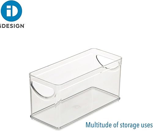 Miniatura 3 de iDesign Gabinete de plástico reciclado y despensa con asas integradas, 10 x 4.25 x 5 pulgadas, contenedor transparente