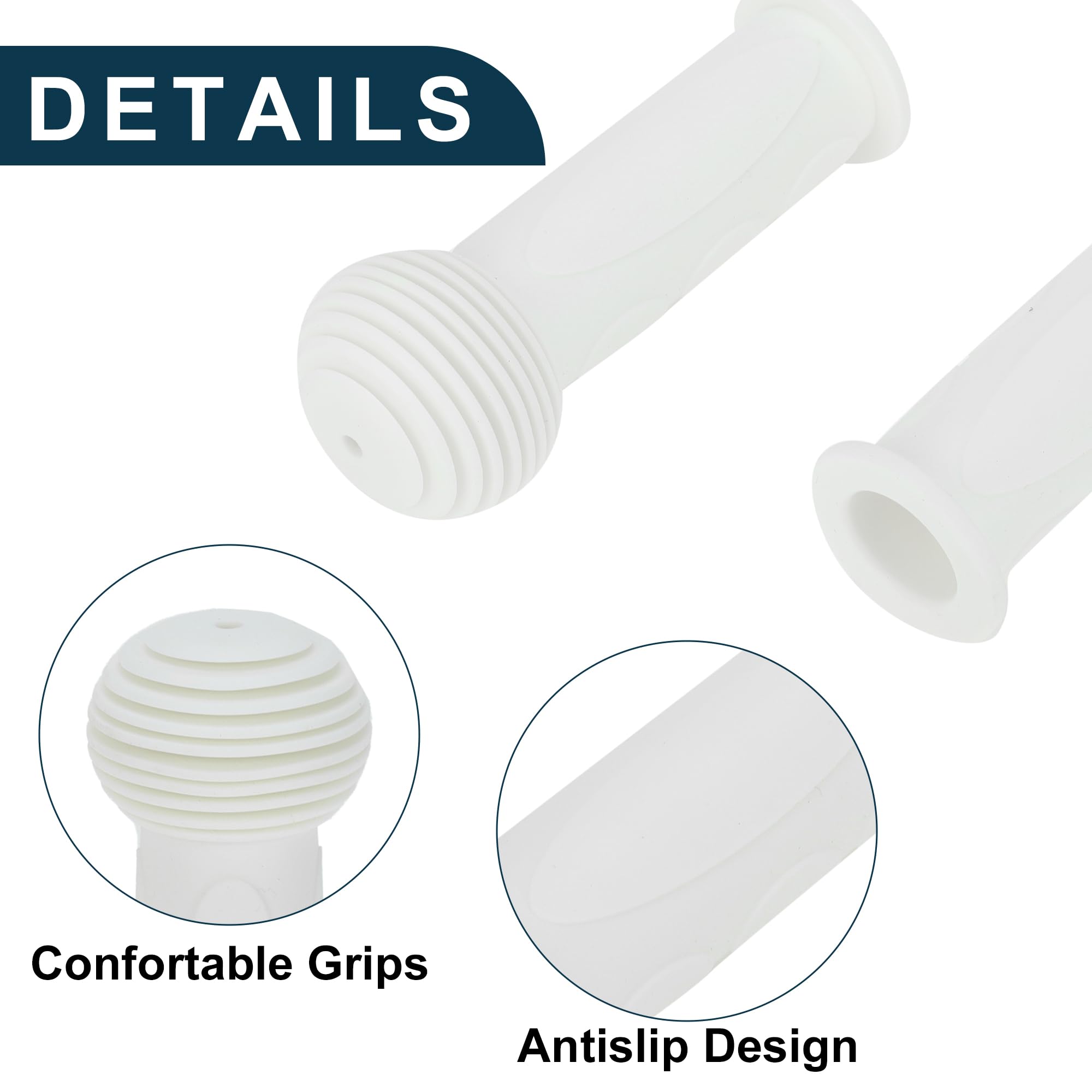 TUCKBOLD Child Bike Handlebar Grips Covers 110mm Long Soft, White - Image 4