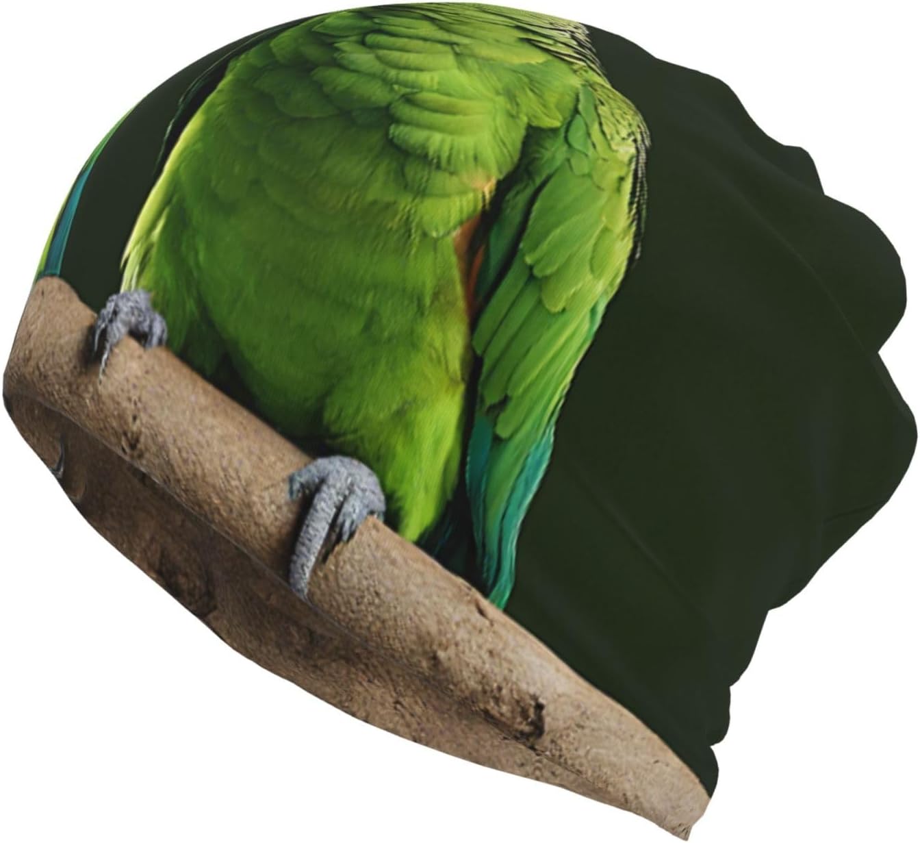 (Two Parrots On Green Palm Tree) Multi-Functional Convertible Brimless Hat for Daily Outdoor Travel Use -