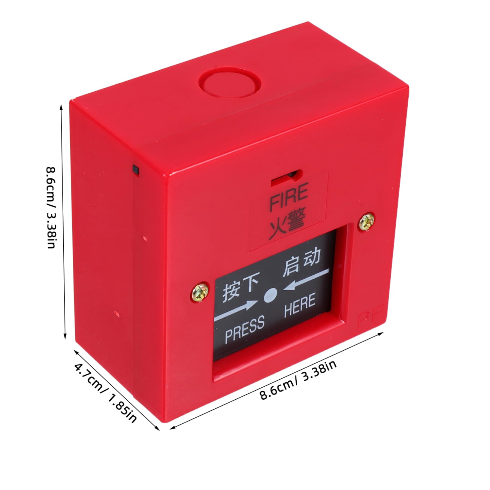 SHINEOFI Interruptor de Rociadores contra Incendios Rojo, Botón de Alarma Manual Reiniciable de Plástico para Sistema de Protección contra Incendios en Emergencias