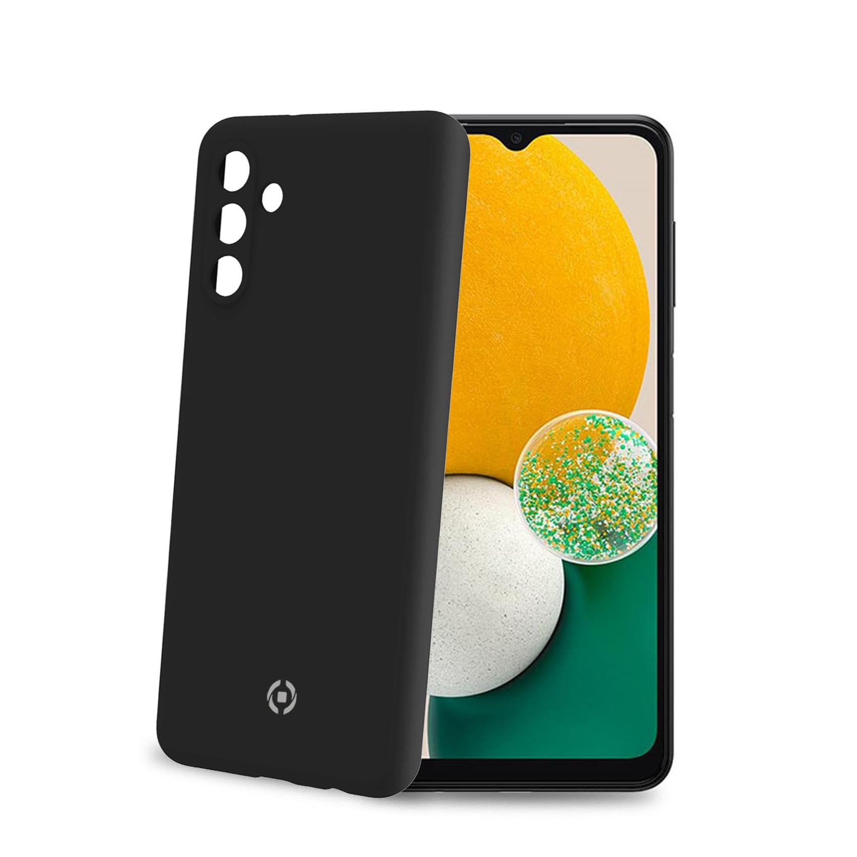 Coque Galaxy A13 4G antichoc avec contour chrome noir pour une prise en main sûre