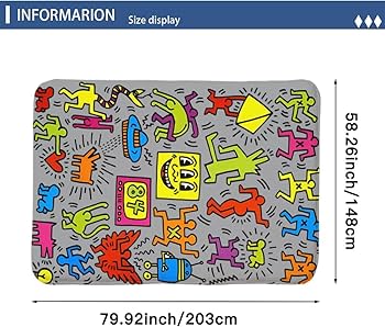Amazon | キース ヘリング ラグ カーペット 洗える ラグマット