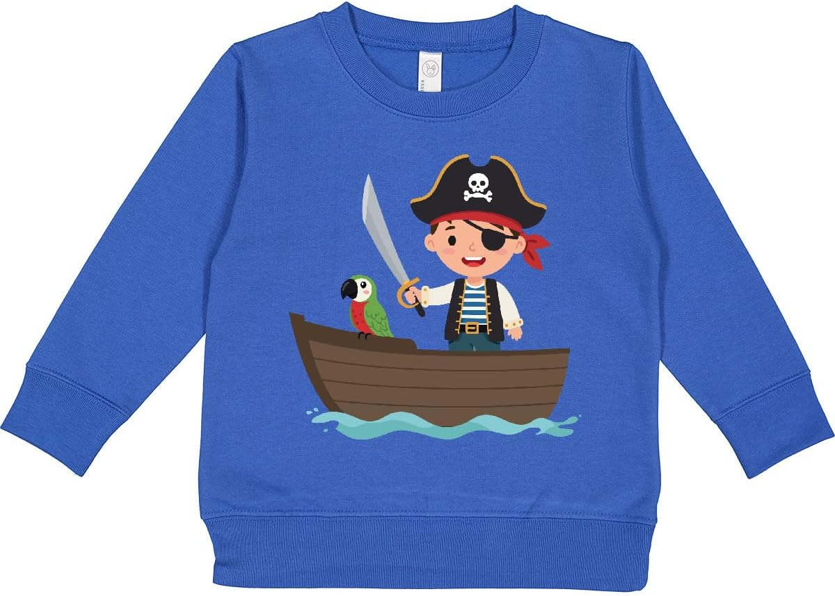 inktastic Pirate Boy and Parrot Toddler Sweatshirt