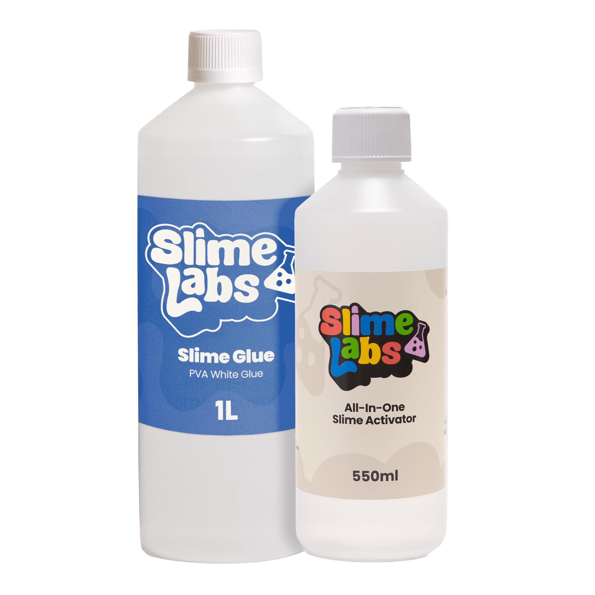 Slime Making Kit - 1550ml - Activator and White PVA Glue - Make Your Own Slime, DIY Slime Kit, Non-Toxic, Washable, Sensory Toys, UK Made