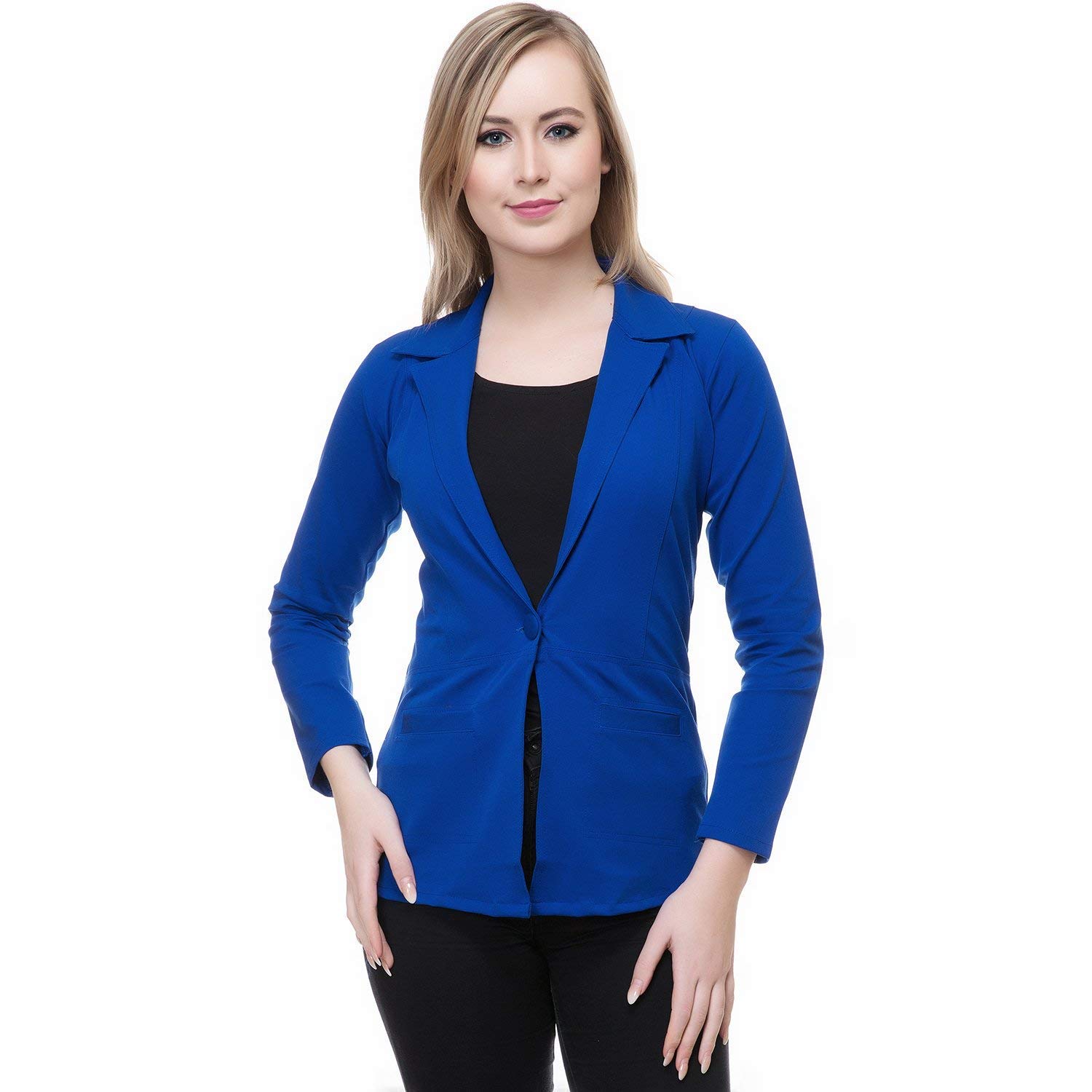 Women's Cotton Blazer Full Sleeves Comfort Fit Collar Blazer-picture-53