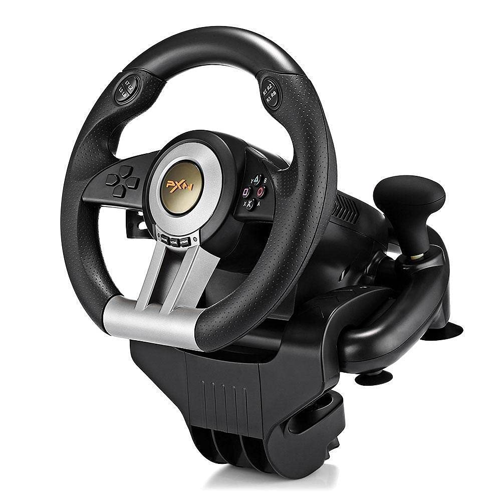 Buy Gaming Steering Wheel Pedal USB Vibration Dual Racing Game Steering