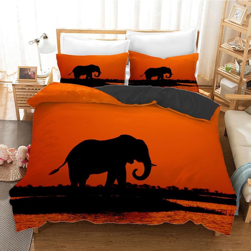 Parure de lit 240 x 260 éléphants pour une décoration de mariage exotique
