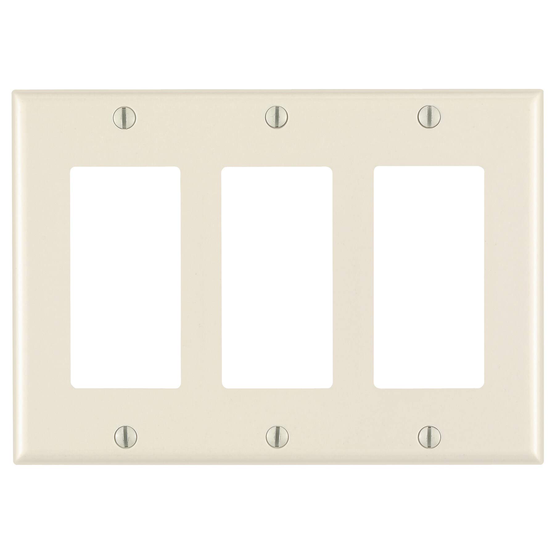Placa de pared de 3 bandas Leviton para salones y cocinas modernas