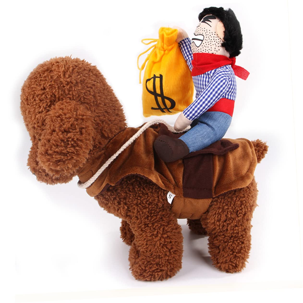 YARNOW 3 Costume Pet Cowboy con Outfit S per Abbigliamento Divertente per Feste Halloween e Speciali
