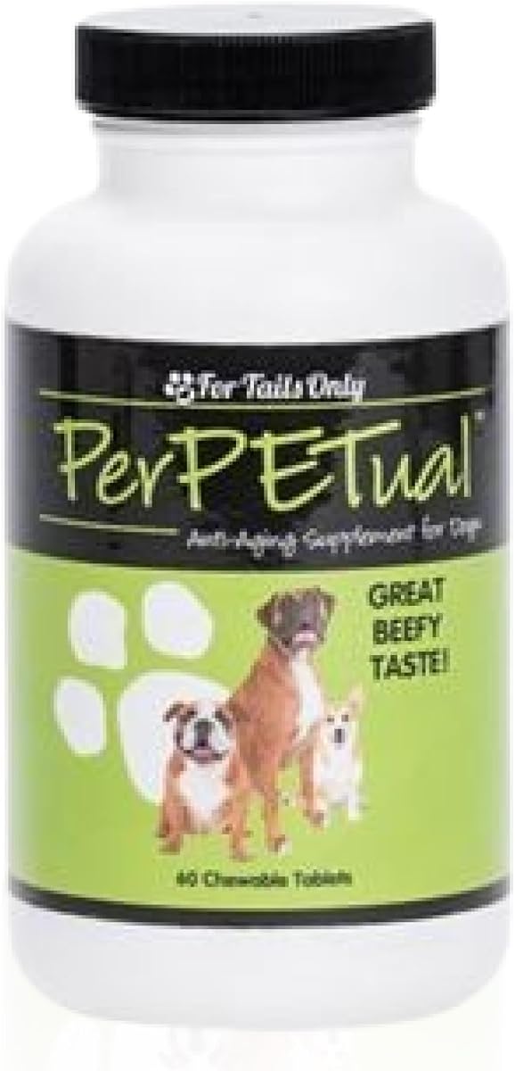 Youngevity Perpetual Dog Bone Support with Glucosamine, 60 Chewable Tabs | Glucosamine, MSM, milk thistle, choline, turmeric, calcium, phosphorus, Aquamin minerals, bovine gelatin, 60 chewable tablets