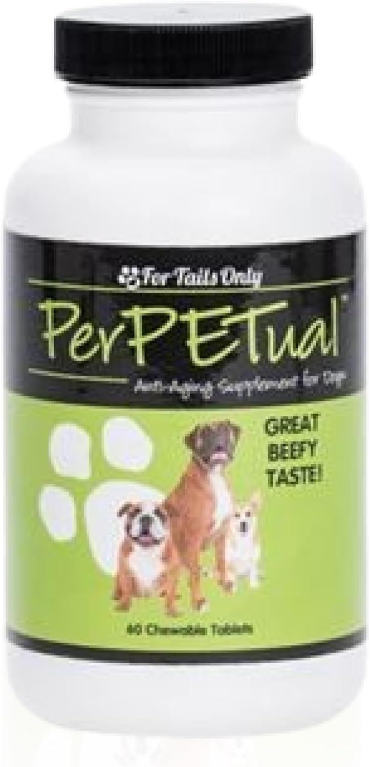 Youngevity Perpetual™ - Maximum Strength Anti-Aging Dog Bone & Bone Support - with Glucosamine, Choline, MSM, Milk Thistle, Calcium, Turmeric & More - 60 Chewable Tablets
