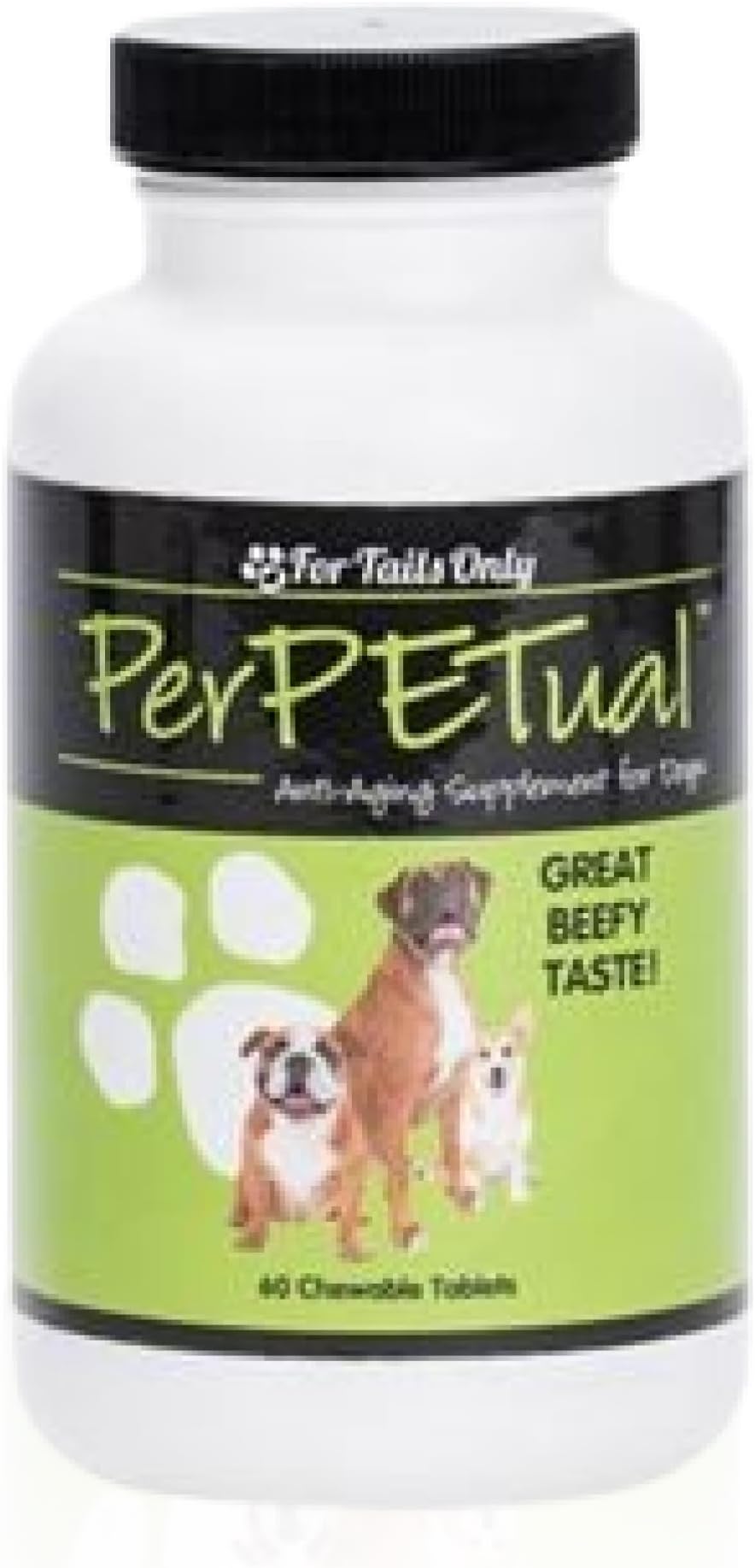 Youngevity Perpetualโข - Maximum Strength Anti-Aging Dog Bone & Bone Support - with Glucosamine, Choline, MSM, Milk Thistle, Calcium, Turmeric & More - 60 Chewable Tablets