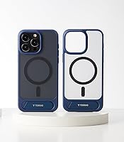Vista 9 de TORRAS for iPhone 15 Pro Max Case Translucent Blue Strong Magnetic & Seamless Stand, Fit for MagSafe, Military-Grade Drop Protection, Sturdy Deep