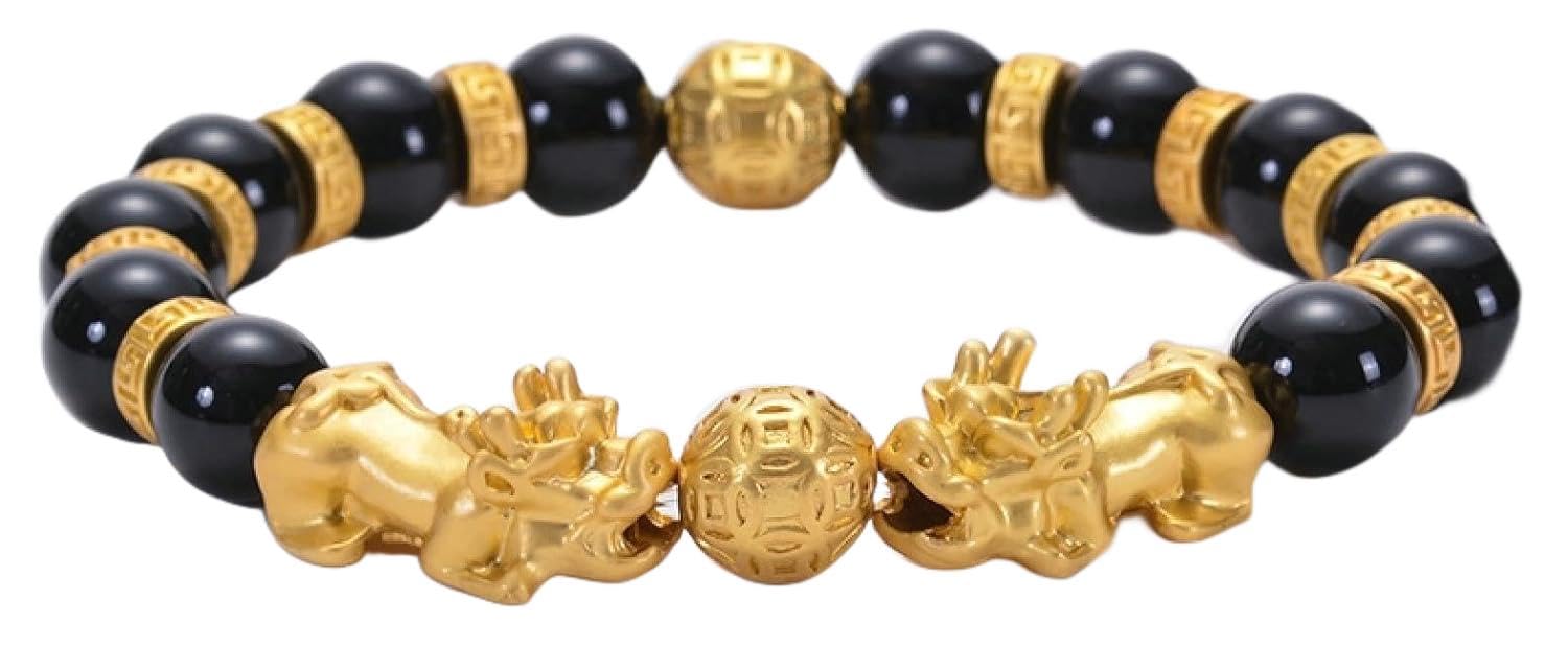 Bracelets en pierre naturelle XJBTBA mantra perles 10mm elastique 17cm