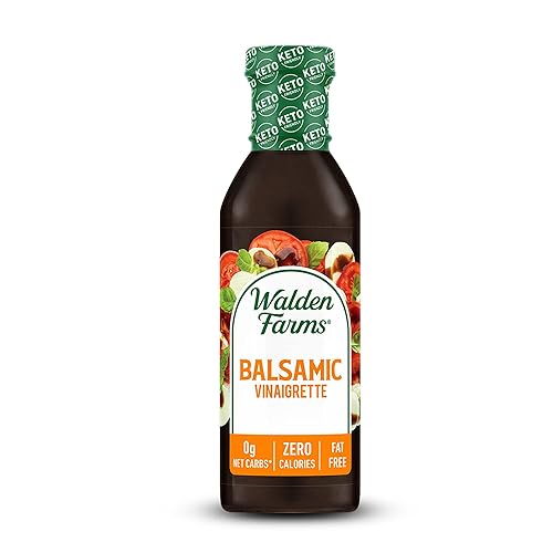 Miniatura 1 de Walden Farms Aderezo de vinagreta balsámica de 12 onzas, fresco y delicioso, 0.00 oz de condimento de carbohidratos netos, certificado Kosher, tan