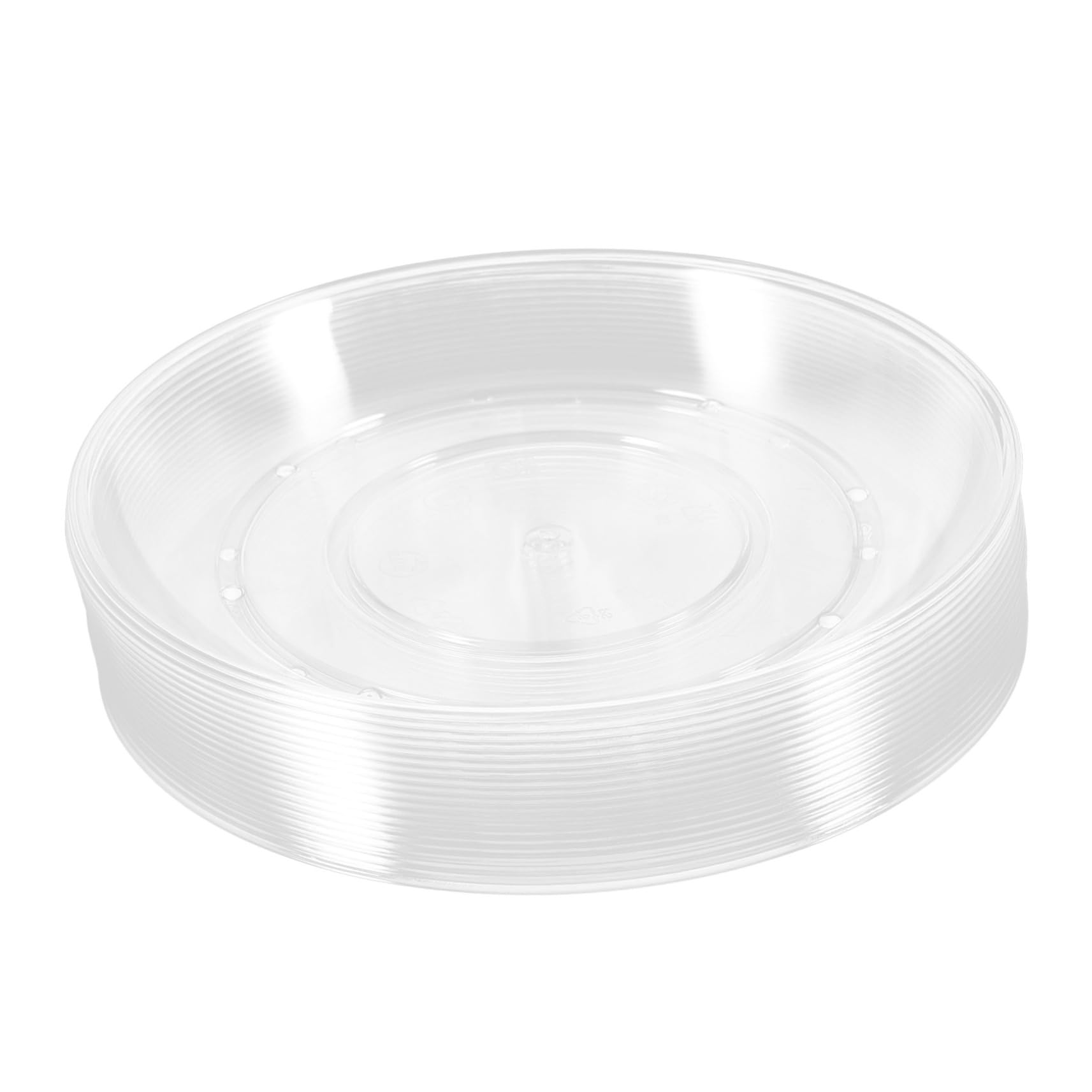 COLLBATH 20pcs Thickened Clear Serving Plates Reusable Appetizer Dipping Trays for Snacks Fruits and Sauces for Parties Picnics and Home Gatherings