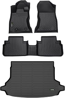 Automotive Floor Mats & Cargo Liner for Forester 2019-2024 All Weather Protection Full Set- Black (for Models Equipped Without Subwoofer)