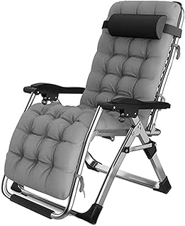 HZH Espreguiçadeiras/espreguiçadeiras com almofada espreguiçadeiras Cadeira dobrável sem peso em tamanho grande XL espreguiçadeiras ao ar livre no terraço do jardim
