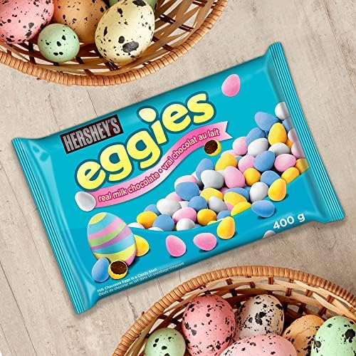 HERSHEY'S Eggies Easter Chocolate Candy, Easter Candy, Bulk Candy to Share, Easter Candy, Easter Egg, Good for Kids Candy, 400g - 2