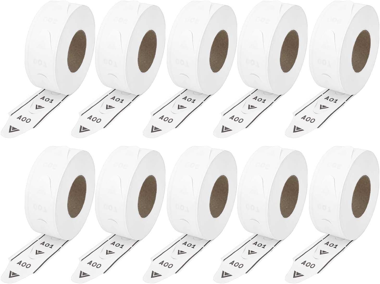 Microframe Corporation 10 Rolls of 2-Digit White Take a Number Tickets for D80 Ticket Dispenser - 2000 Tickets/roll